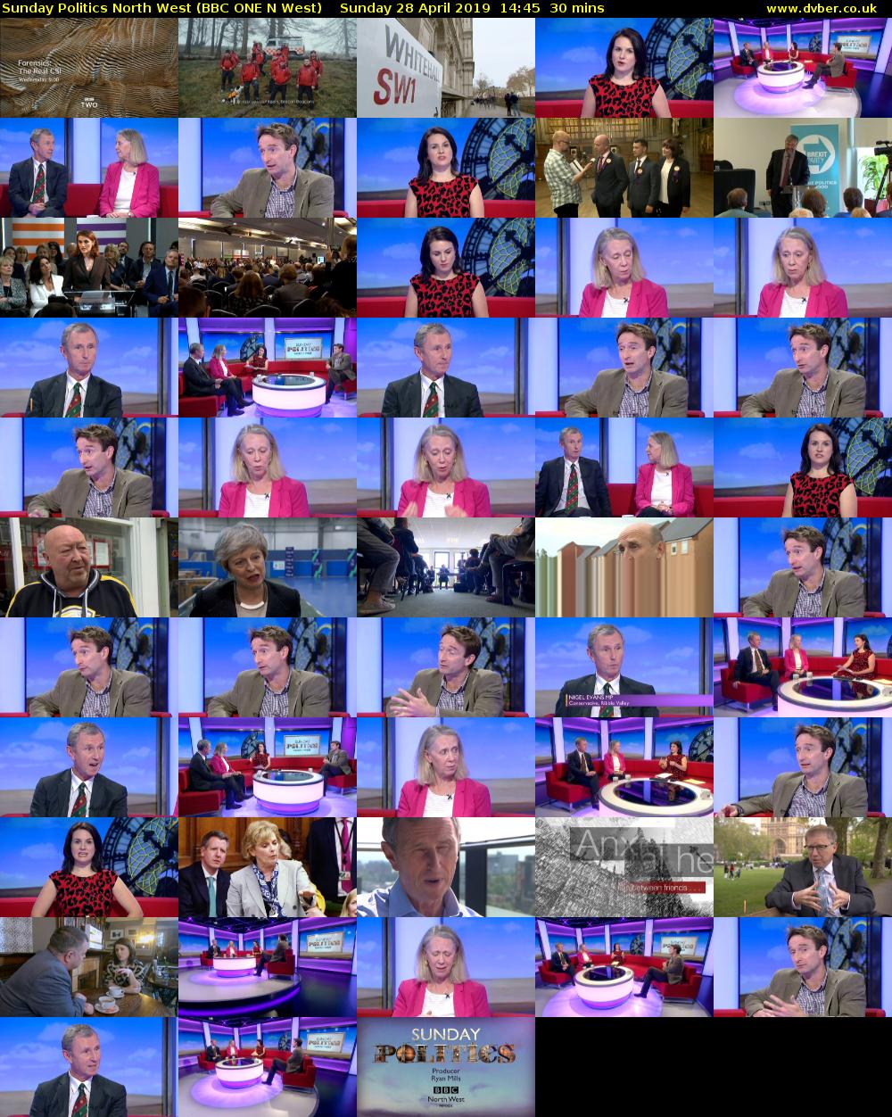 Sunday Politics North West (BBC ONE N West) Sunday 28 April 2019 14:45 - 15:15