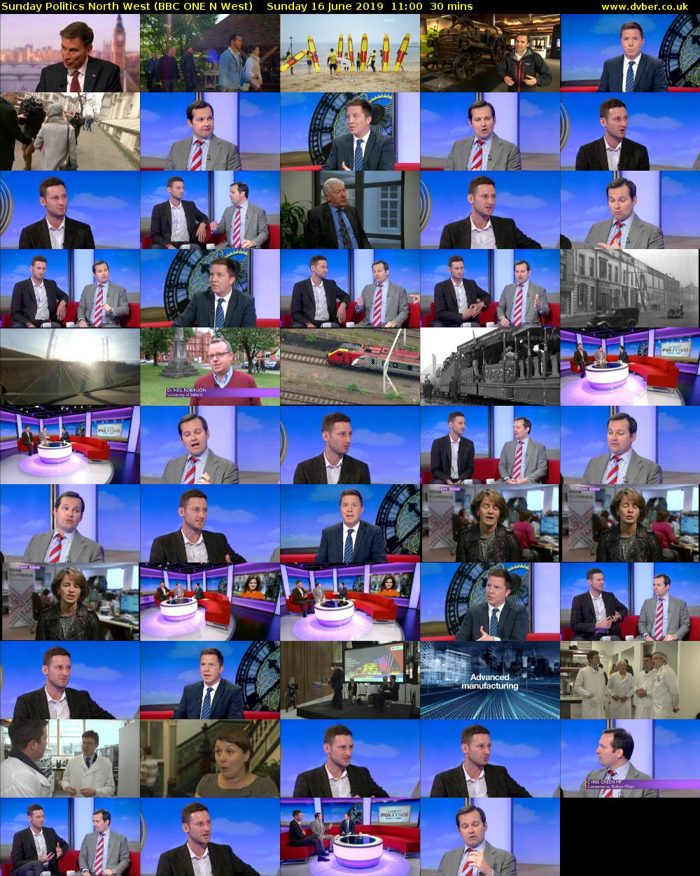 Sunday Politics North West (BBC ONE N West) Sunday 16 June 2019 11:00 - 11:30