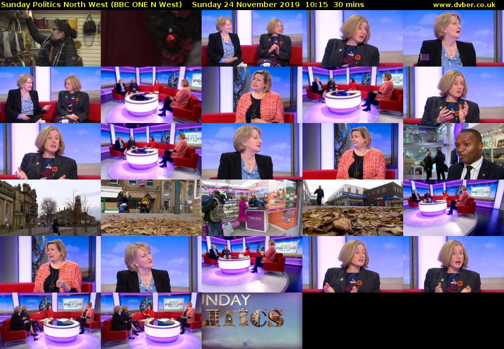 Sunday Politics North West (BBC ONE N West) Sunday 24 November 2019 10:15 - 10:45