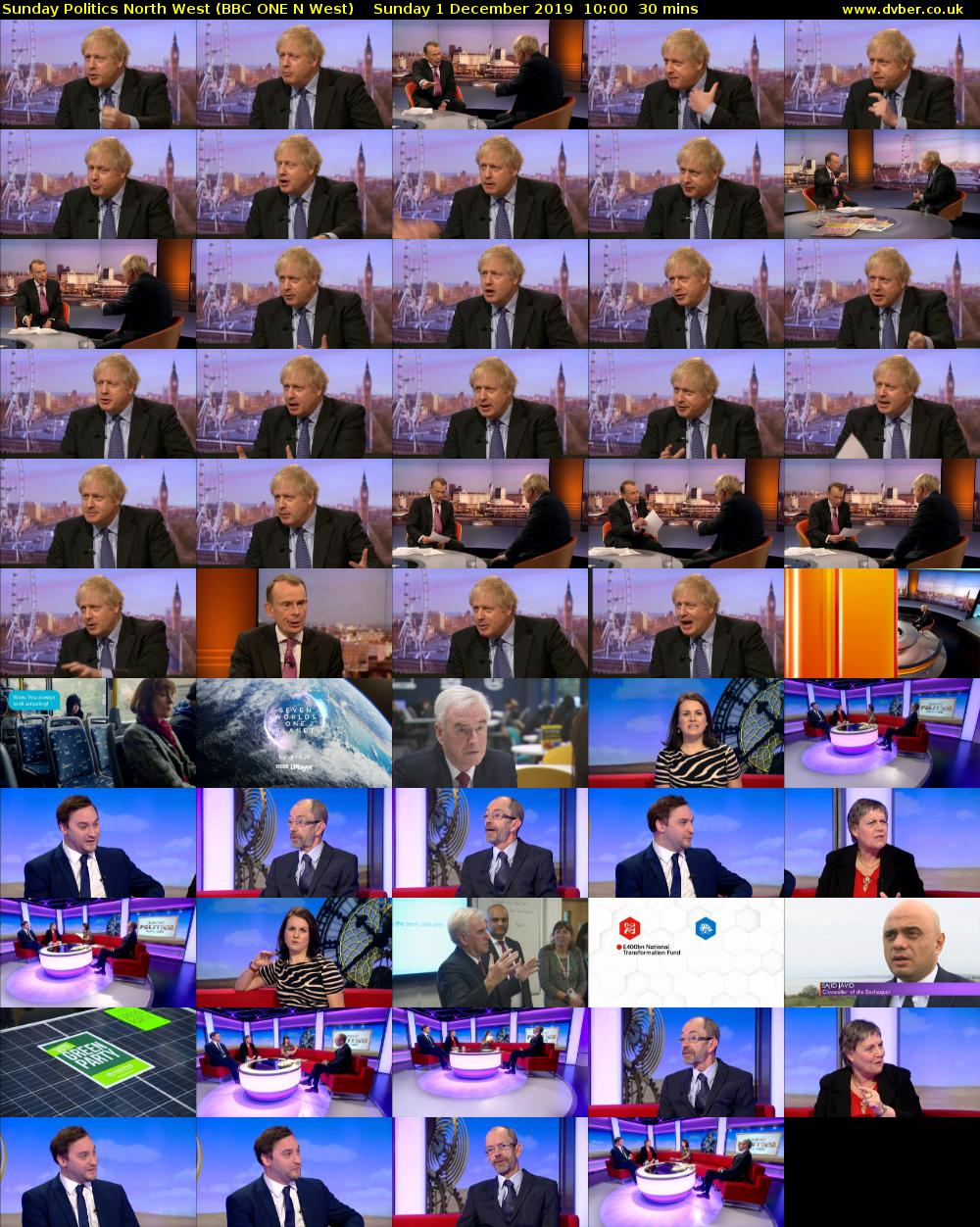 Sunday Politics North West (BBC ONE N West) Sunday 1 December 2019 10:00 - 10:30