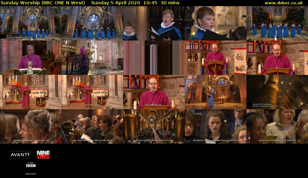 Sunday Worship (BBC ONE N West) Sunday 5 April 2020 10:45 - 11:15