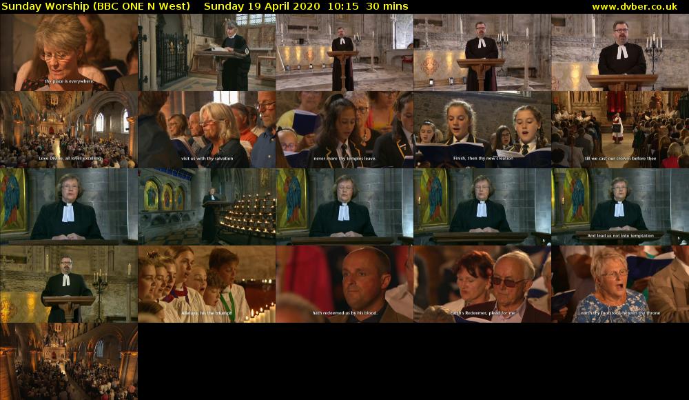 Sunday Worship (BBC ONE N West) Sunday 19 April 2020 10:15 - 10:45