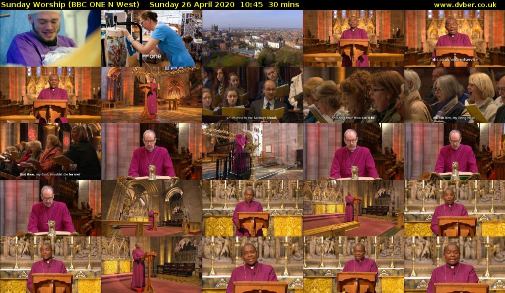 Sunday Worship (BBC ONE N West) Sunday 26 April 2020 10:45 - 11:15