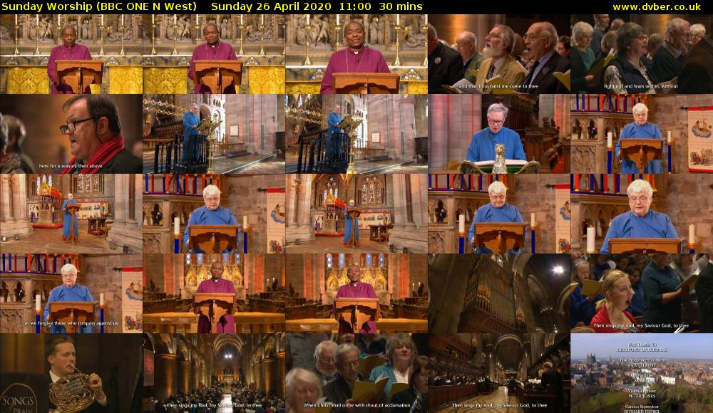 Sunday Worship (BBC ONE N West) Sunday 26 April 2020 11:00 - 11:30