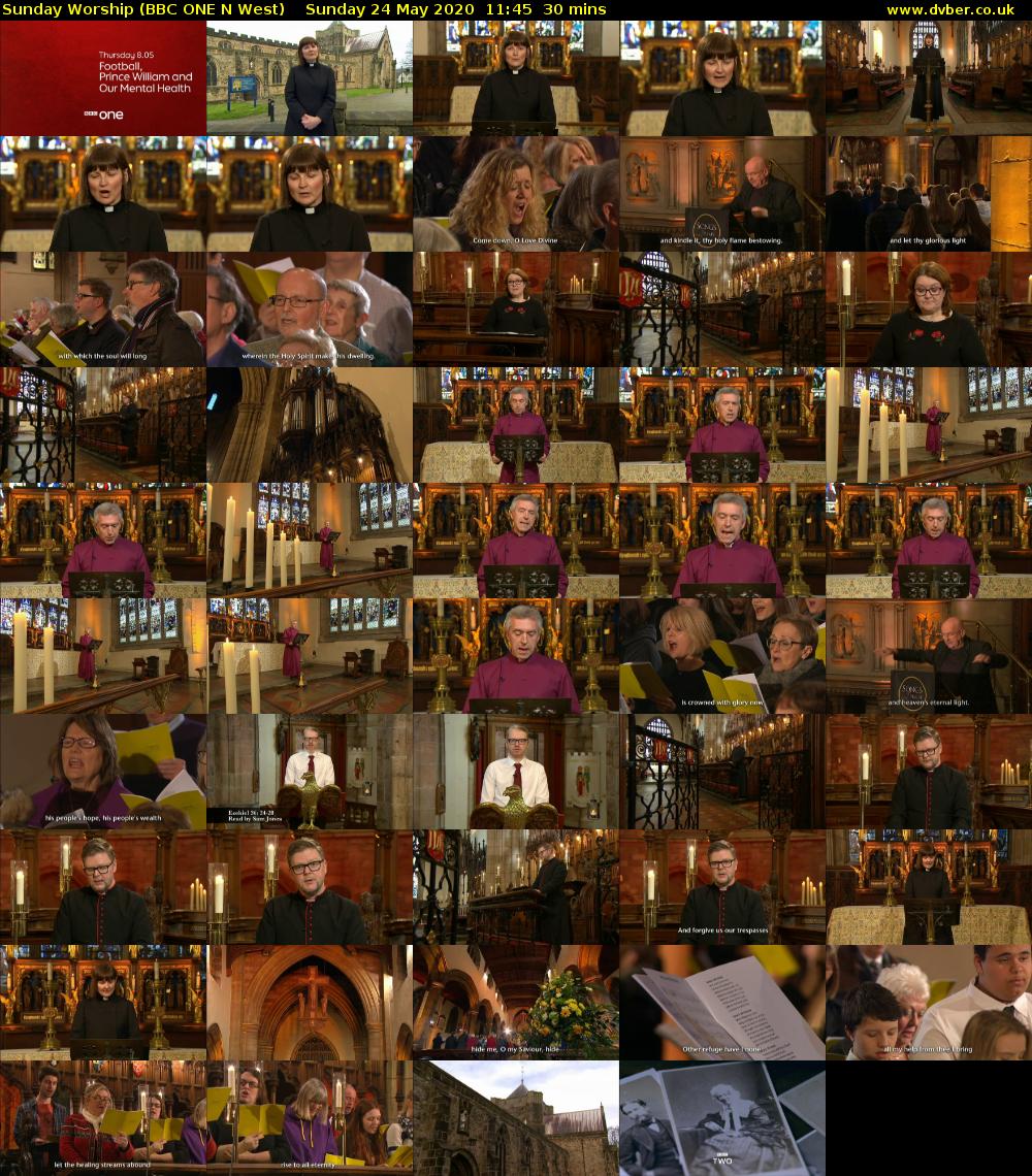 Sunday Worship (BBC ONE N West) Sunday 24 May 2020 11:45 - 12:15