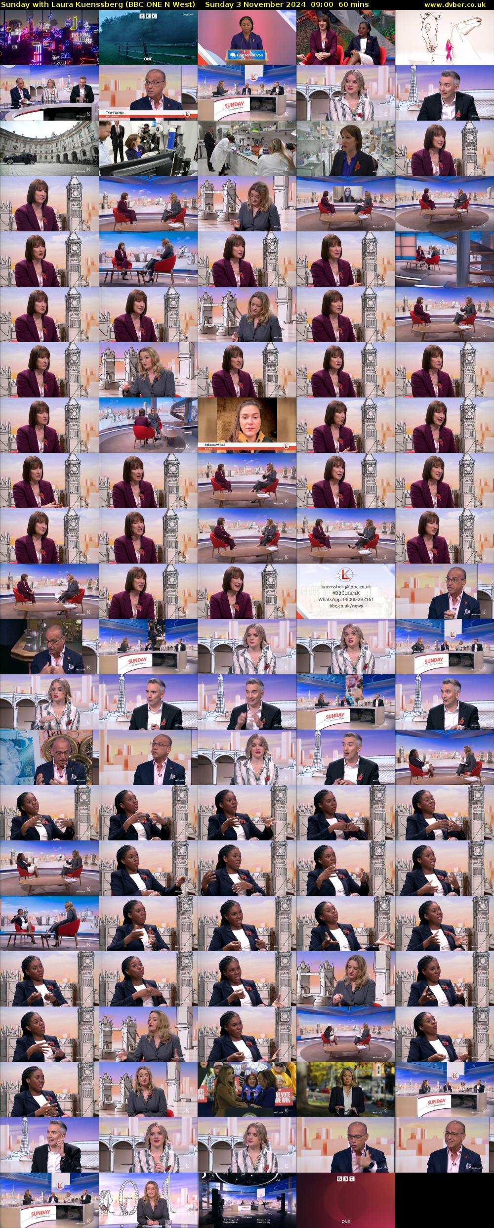 Sunday with Laura Kuenssberg (BBC ONE N West) Sunday 3 November 2024 09:00 - 10:00