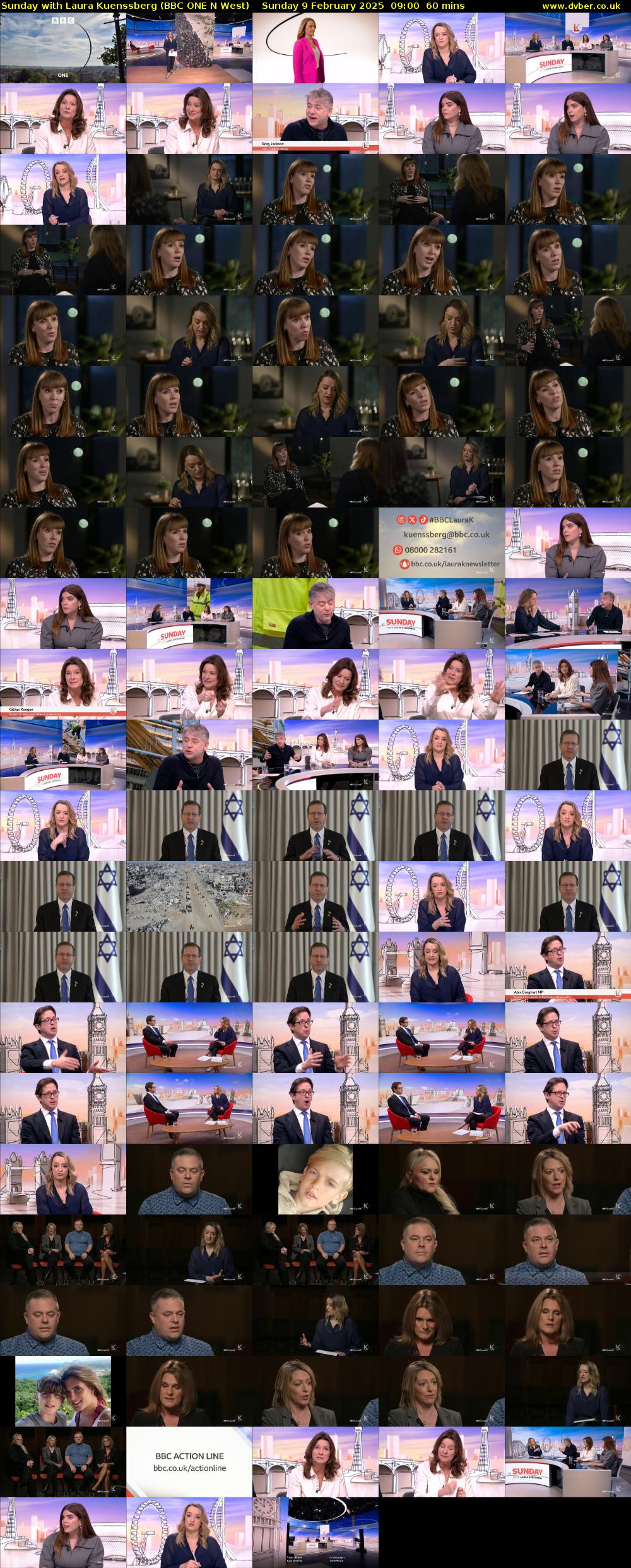 Sunday with Laura Kuenssberg (BBC ONE N West) Sunday 9 February 2025 09:00 - 10:00