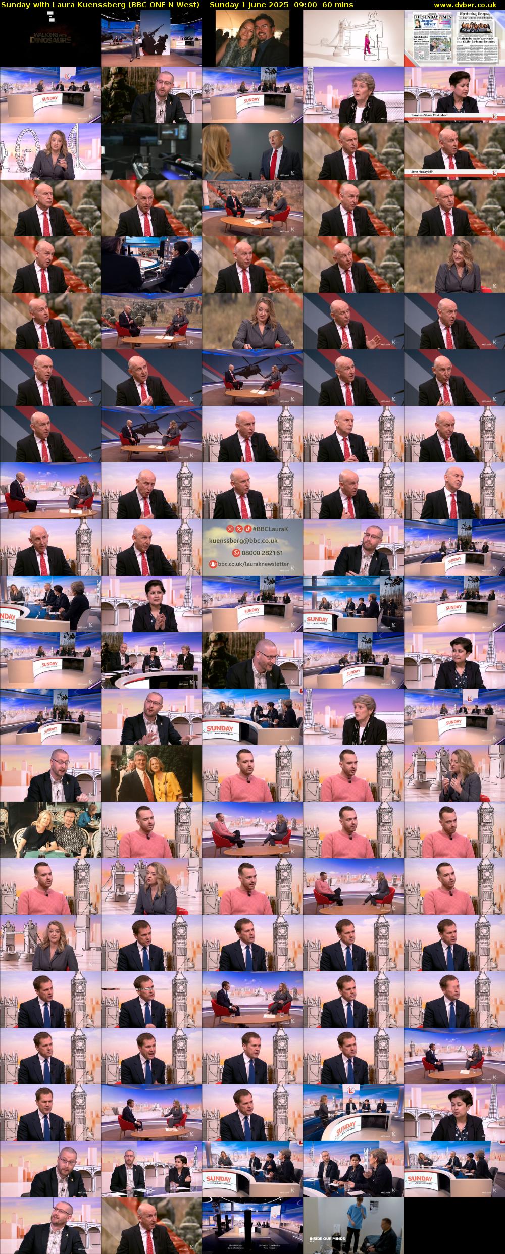 Sunday with Laura Kuenssberg (BBC ONE N West) Sunday 1 June 2025 09:00 - 10:00