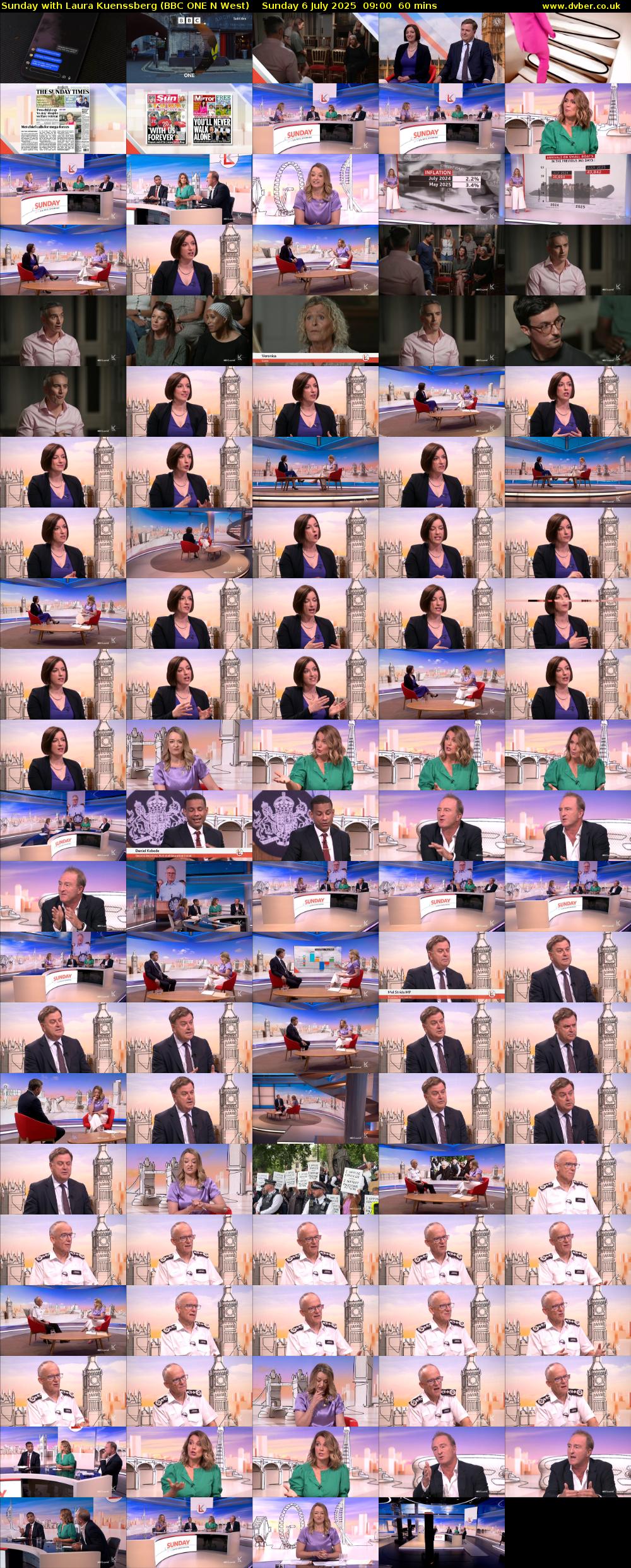 Sunday with Laura Kuenssberg (BBC ONE N West) Sunday 6 July 2025 09:00 - 10:00