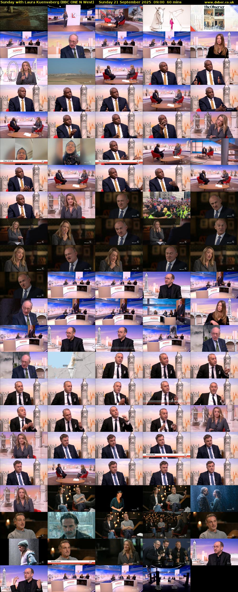 Sunday with Laura Kuenssberg (BBC ONE N West) Sunday 21 September 2025 09:00 - 10:00