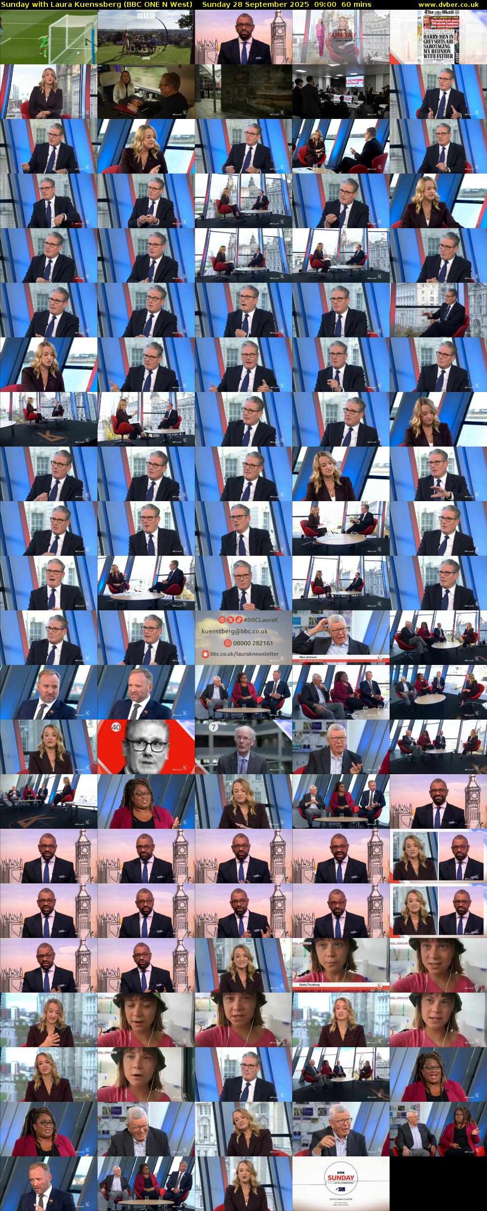Sunday with Laura Kuenssberg (BBC ONE N West) Sunday 28 September 2025 09:00 - 10:00