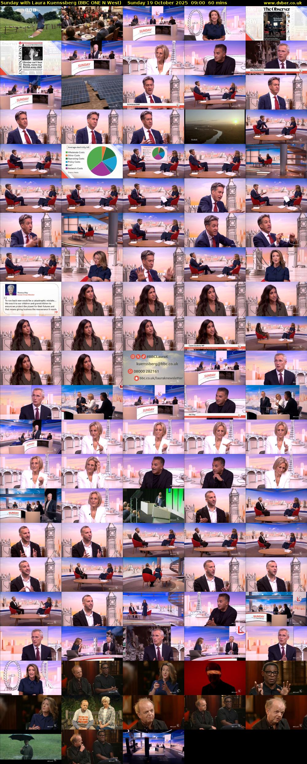 Sunday with Laura Kuenssberg (BBC ONE N West) Sunday 19 October 2025 09:00 - 10:00