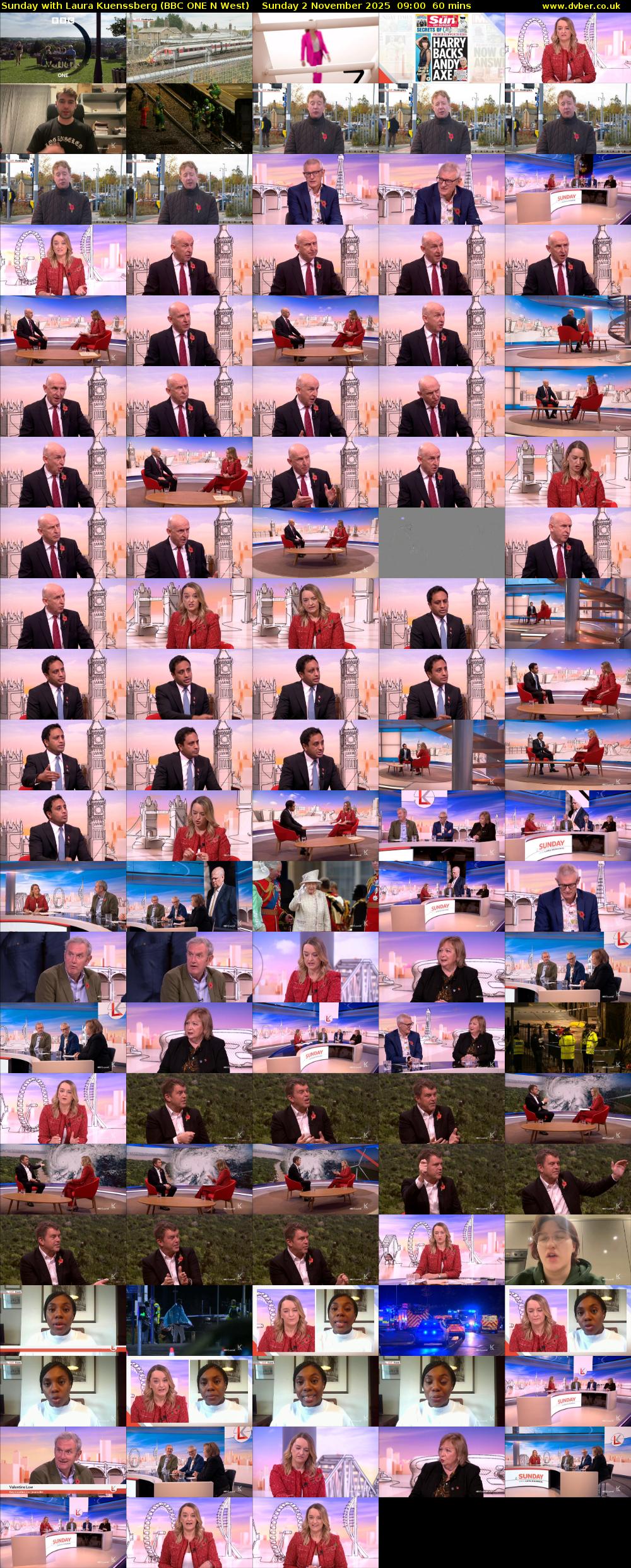 Sunday with Laura Kuenssberg (BBC ONE N West) Sunday 2 November 2025 09:00 - 10:00