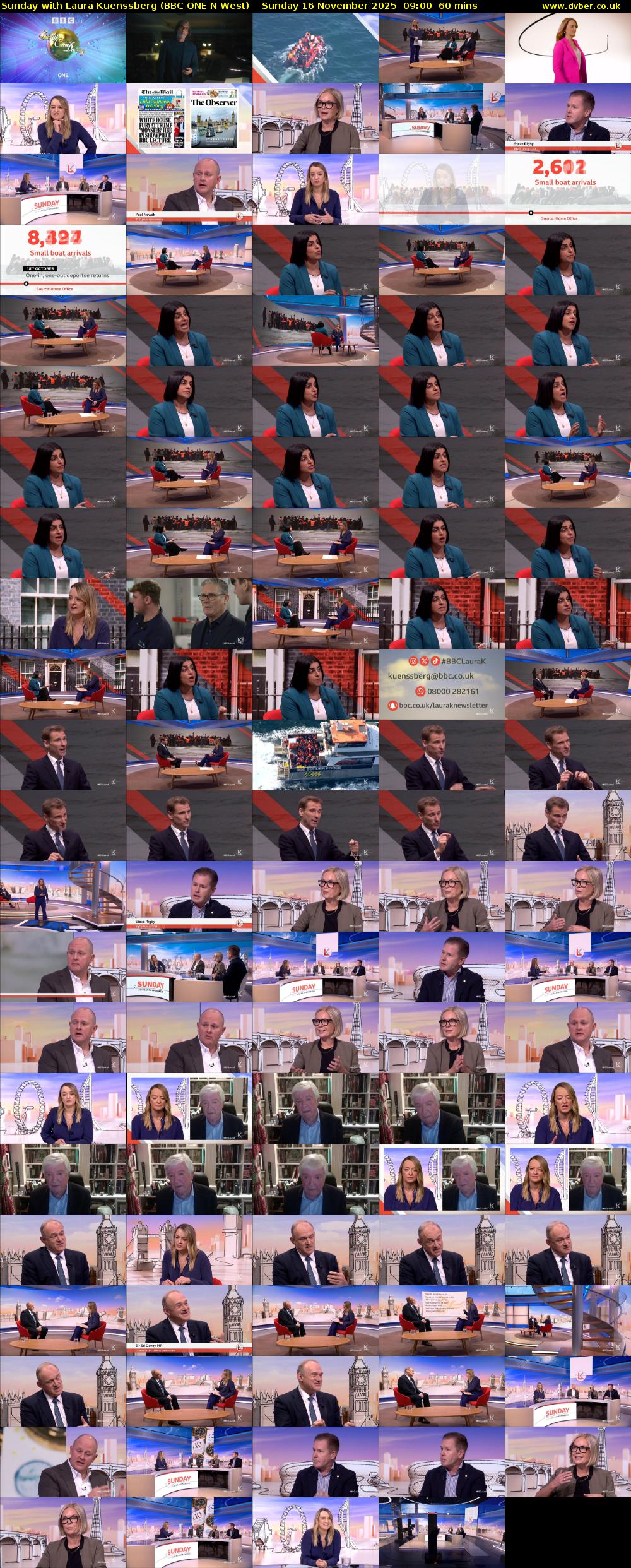 Sunday with Laura Kuenssberg (BBC ONE N West) Sunday 16 November 2025 09:00 - 10:00