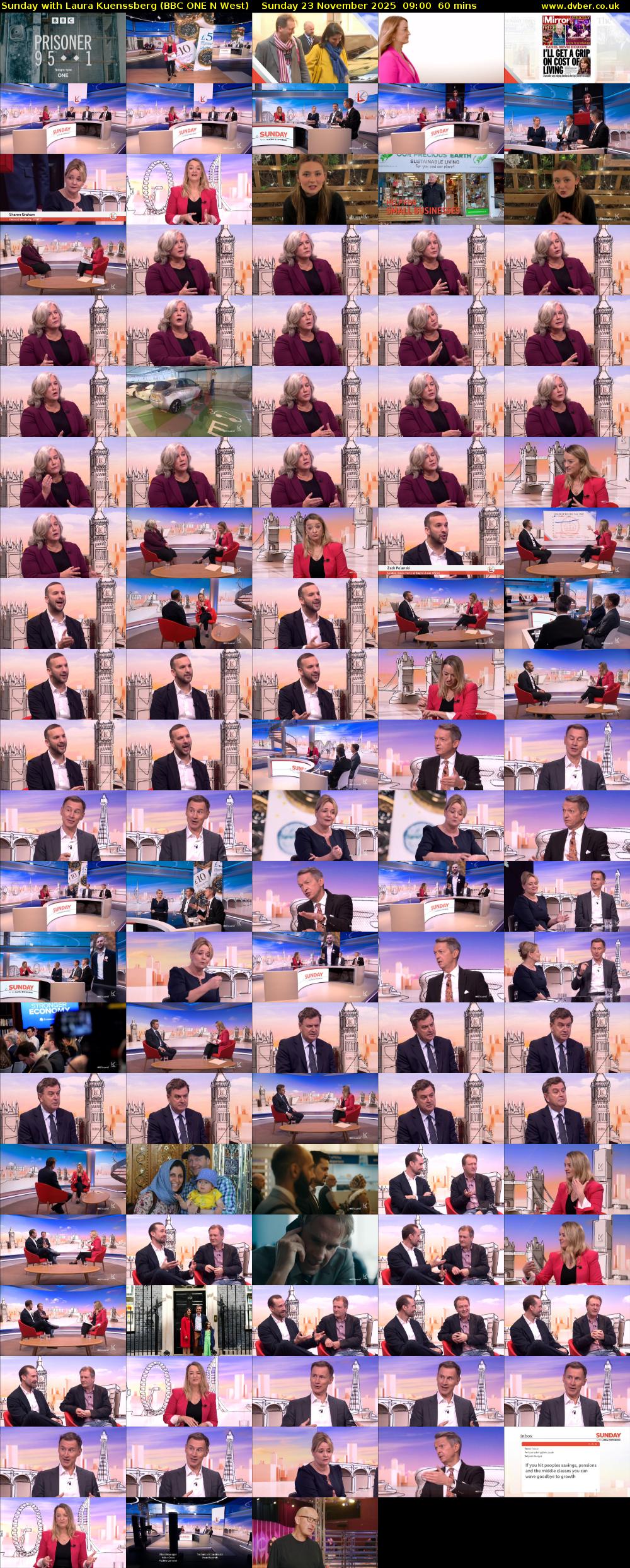 Sunday with Laura Kuenssberg (BBC ONE N West) Sunday 23 November 2025 09:00 - 10:00