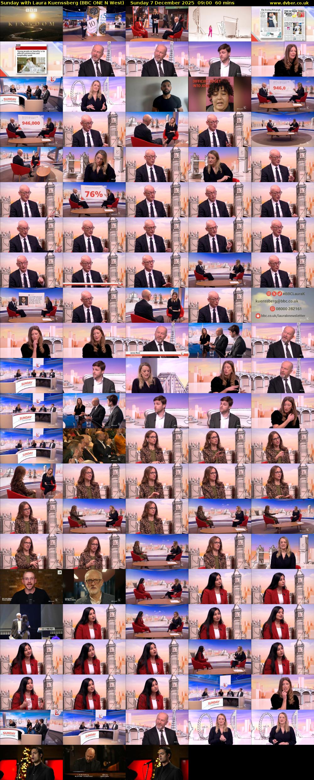Sunday with Laura Kuenssberg (BBC ONE N West) Sunday 7 December 2025 09:00 - 10:00