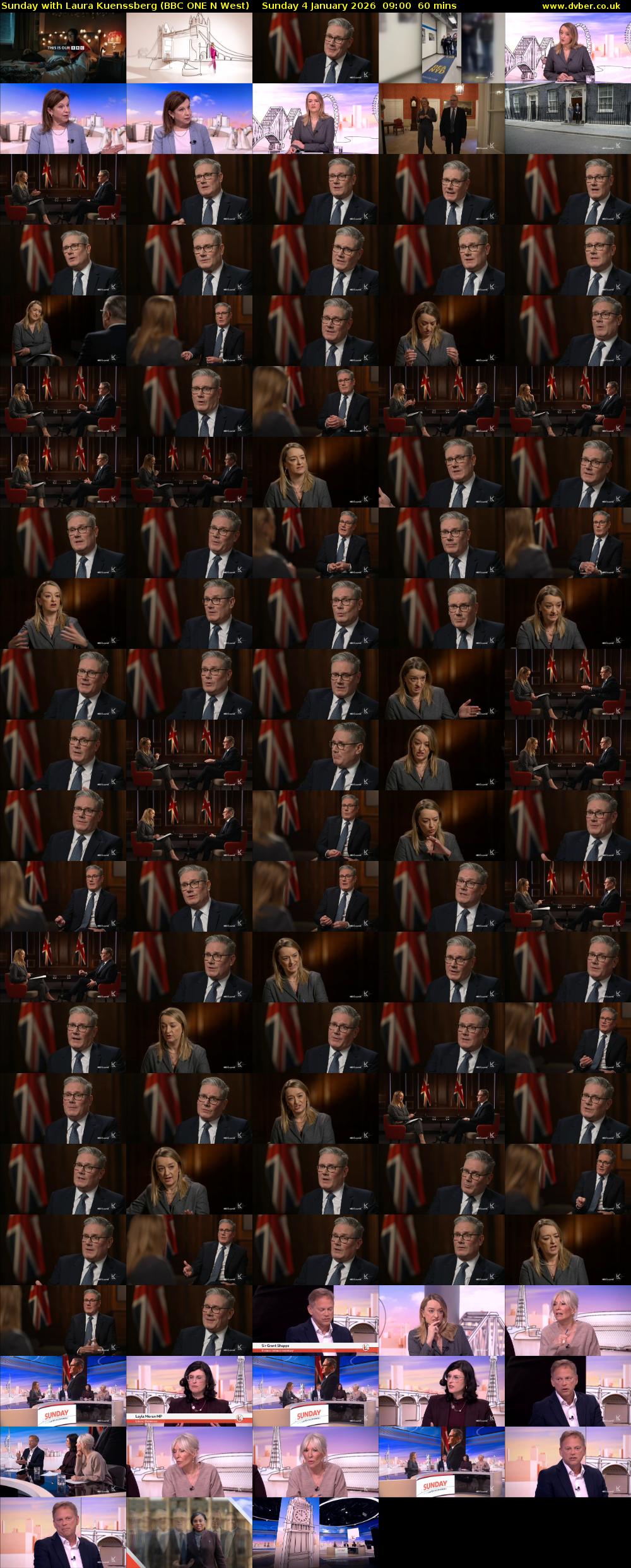 Sunday with Laura Kuenssberg (BBC ONE N West) Sunday 4 January 2026 09:00 - 10:00