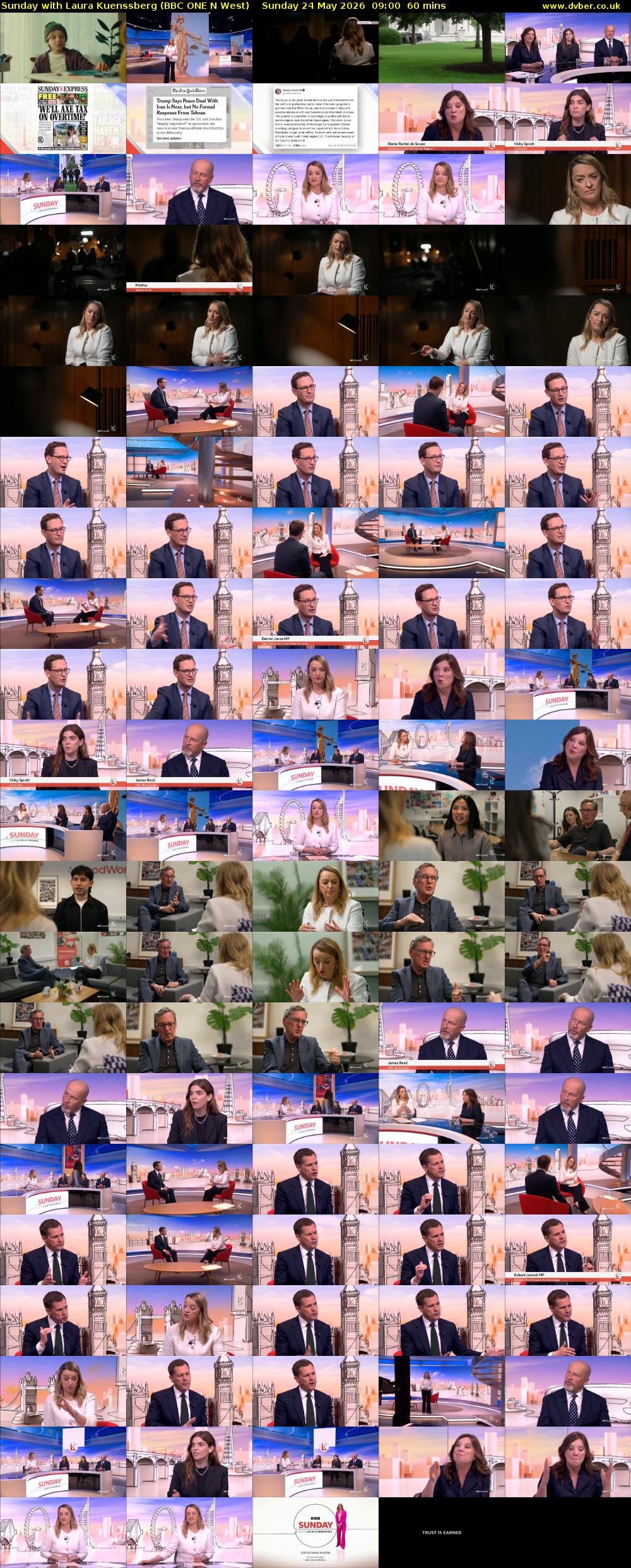 Sunday with Laura Kuenssberg (BBC ONE N West) Sunday 24 May 2026 09:00 - 10:00