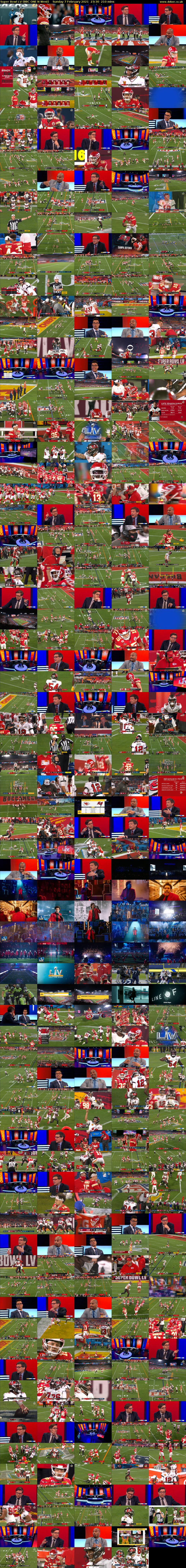Super Bowl LV (BBC ONE N West) Sunday 7 February 2021 23:30 - 03:00