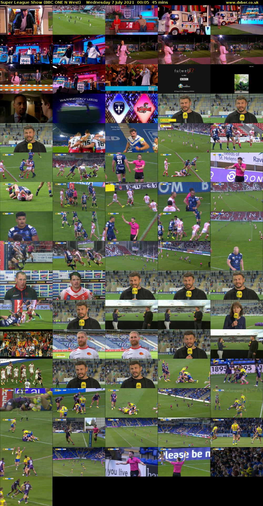 Super League Show (BBC ONE N West) Wednesday 7 July 2021 00:05 - 00:50