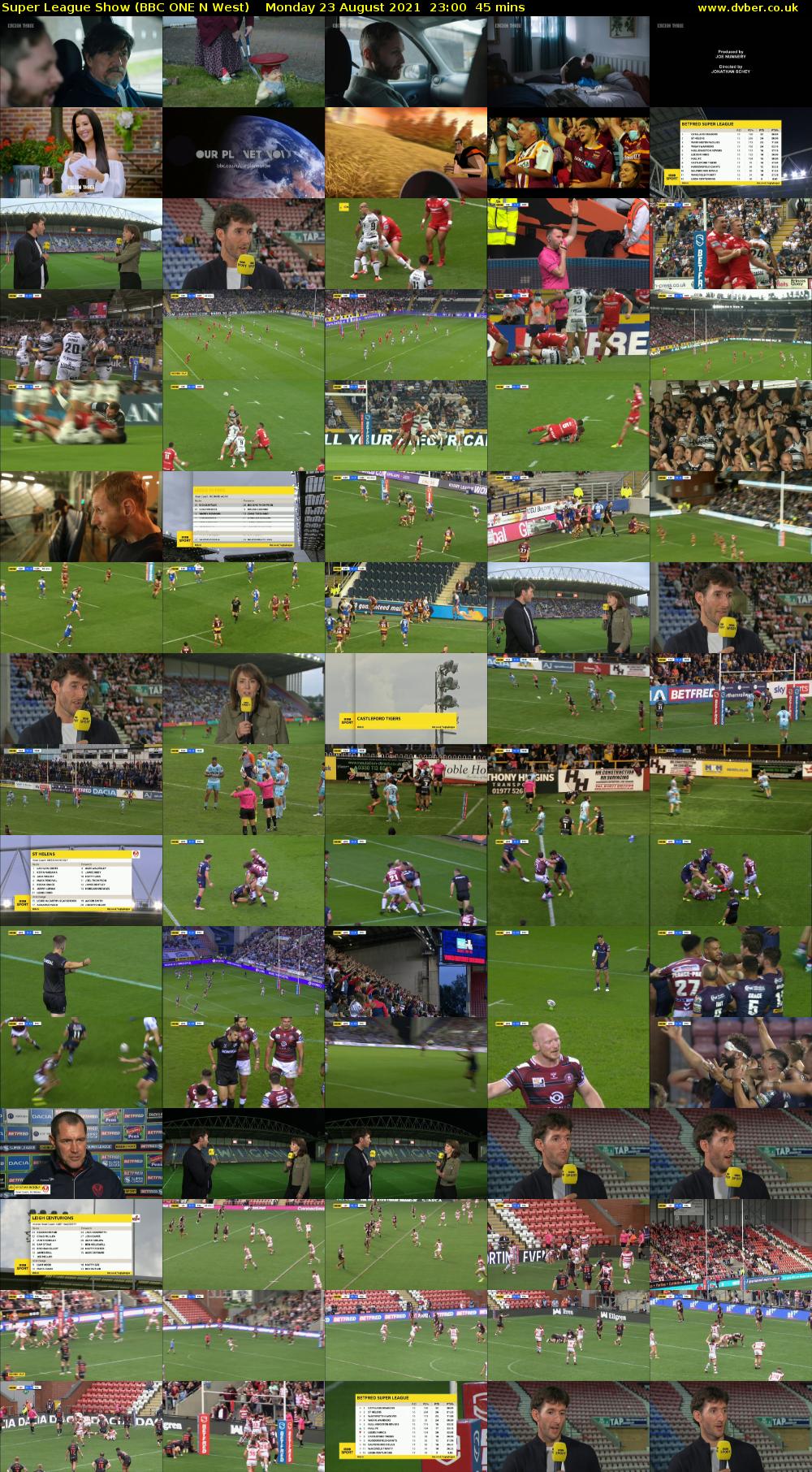 Super League Show (BBC ONE N West) Monday 23 August 2021 23:00 - 23:45