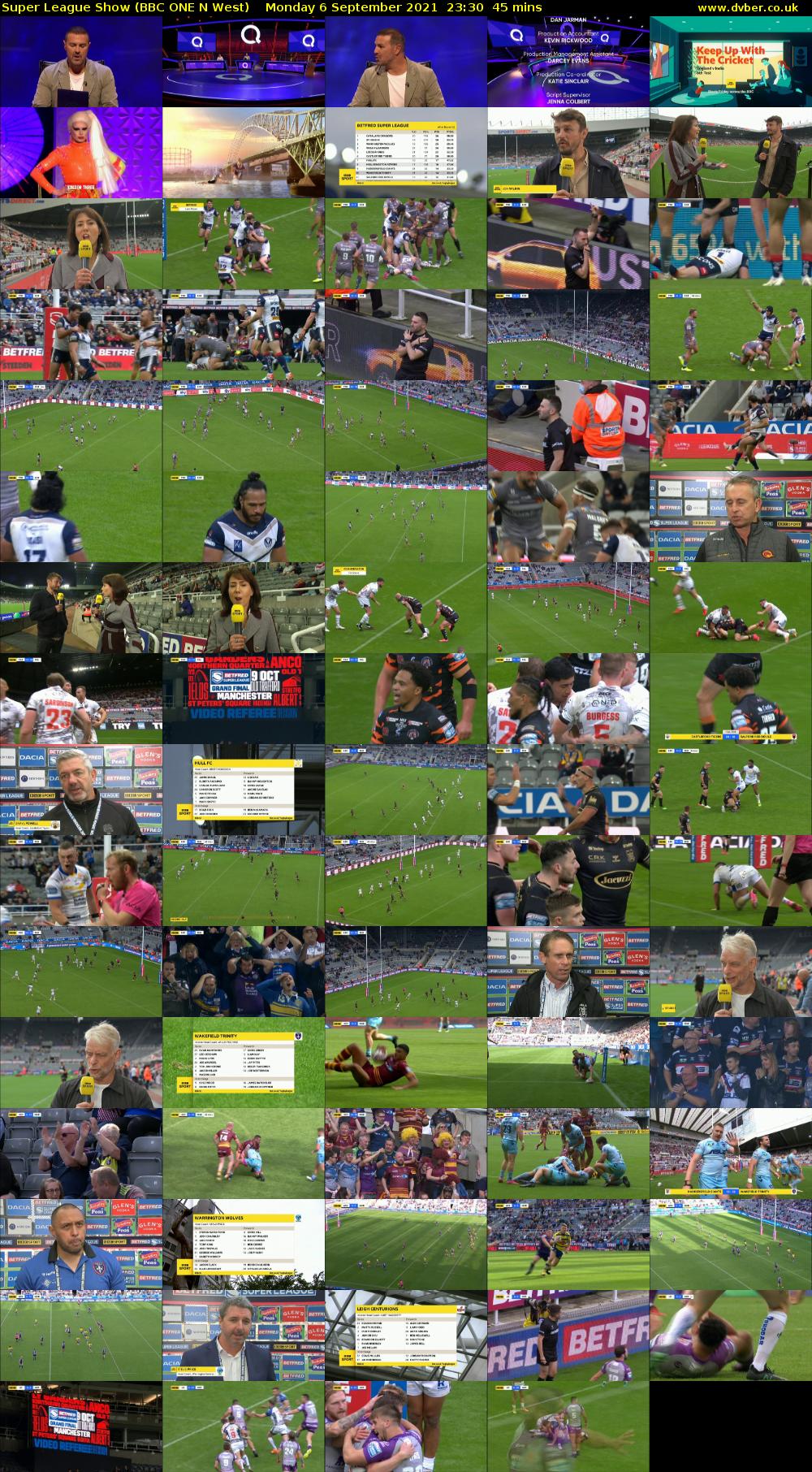 Super League Show (BBC ONE N West) Monday 6 September 2021 23:30 - 00:15