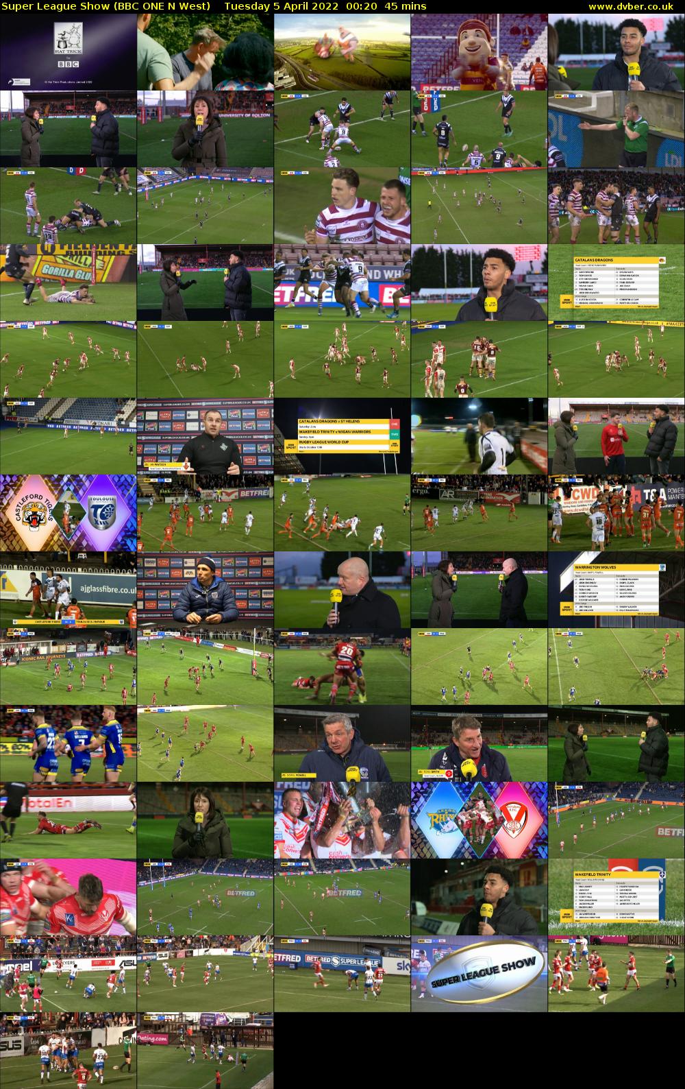 Super League Show (BBC ONE N West) Tuesday 5 April 2022 00:20 - 01:05