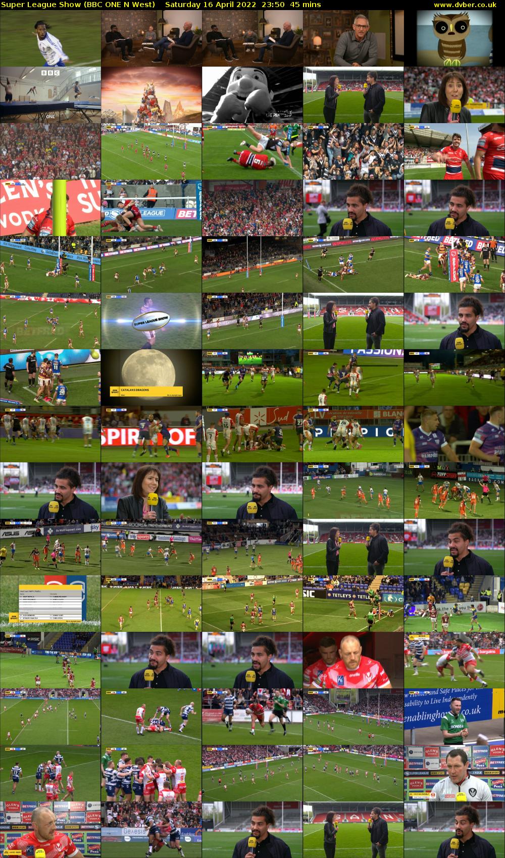 Super League Show (BBC ONE N West) Saturday 16 April 2022 23:50 - 00:35