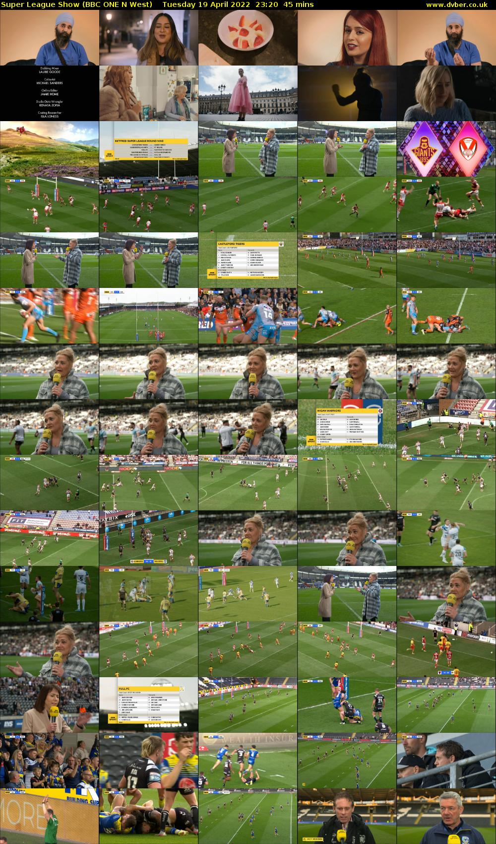 Super League Show (BBC ONE N West) Tuesday 19 April 2022 23:20 - 00:05