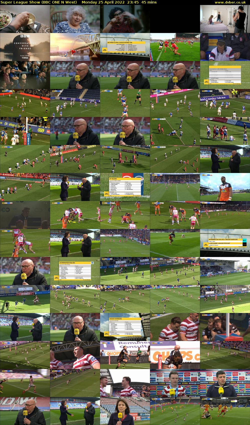 Super League Show (BBC ONE N West) Monday 25 April 2022 23:45 - 00:30