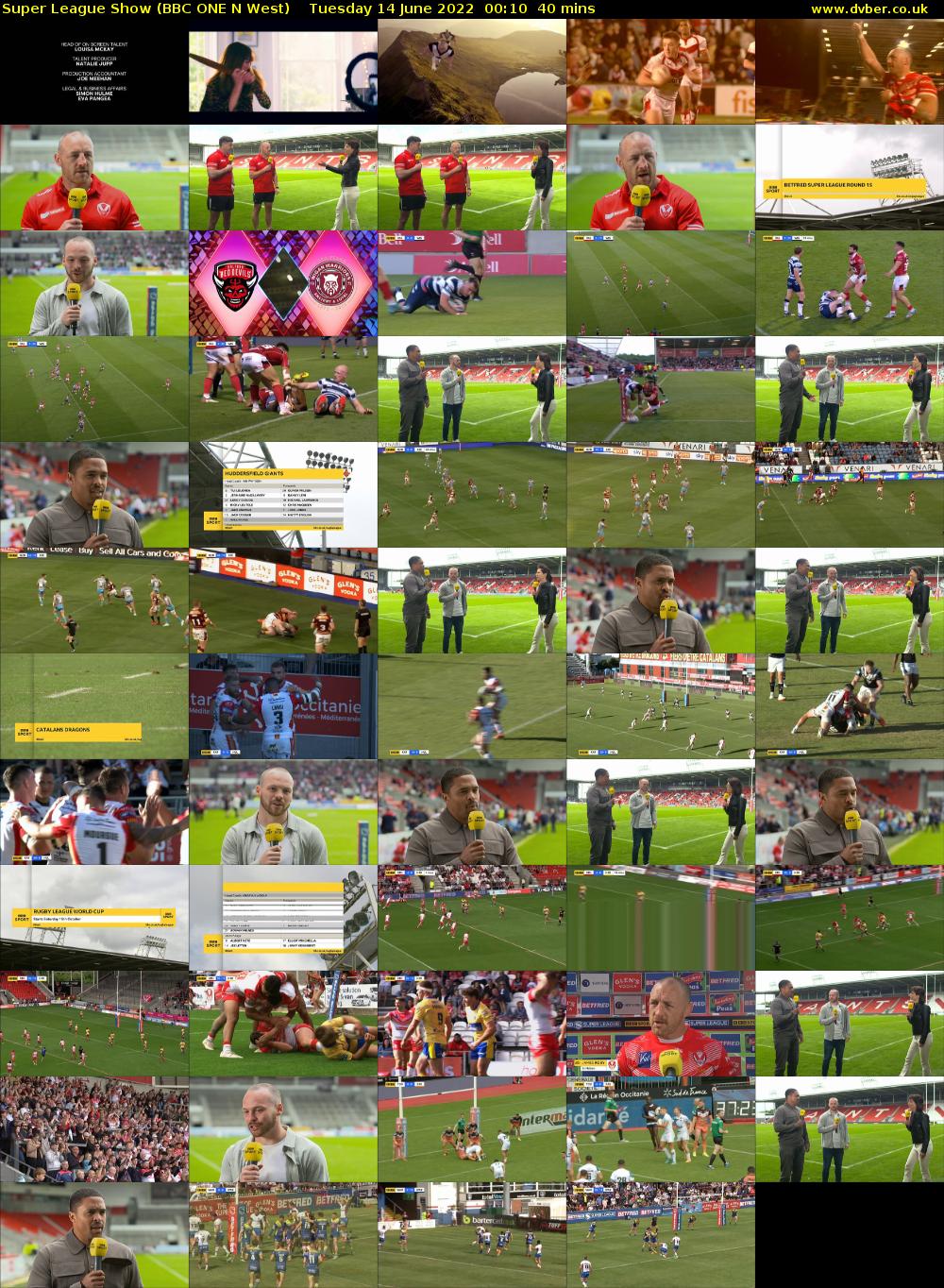 Super League Show (BBC ONE N West) Tuesday 14 June 2022 00:10 - 00:50