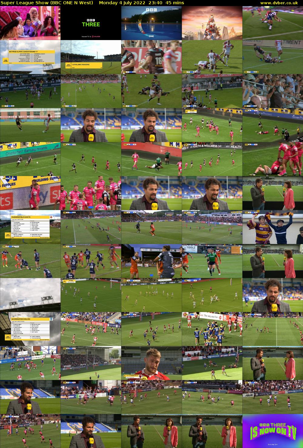 Super League Show (BBC ONE N West) Monday 4 July 2022 23:40 - 00:25