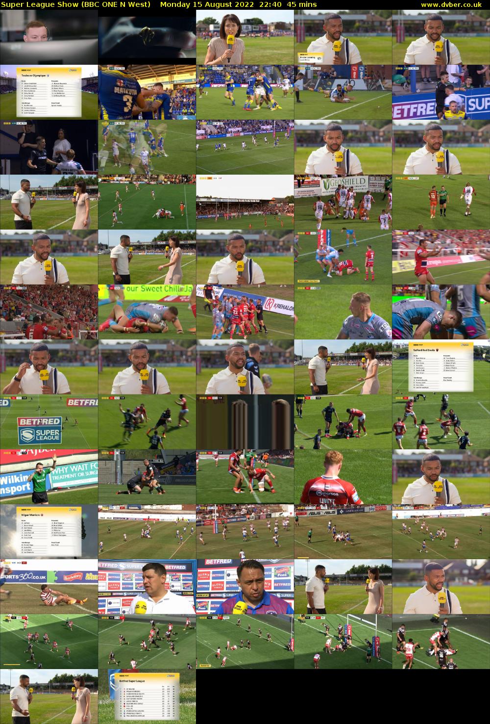 Super League Show (BBC ONE N West) Monday 15 August 2022 22:40 - 23:25