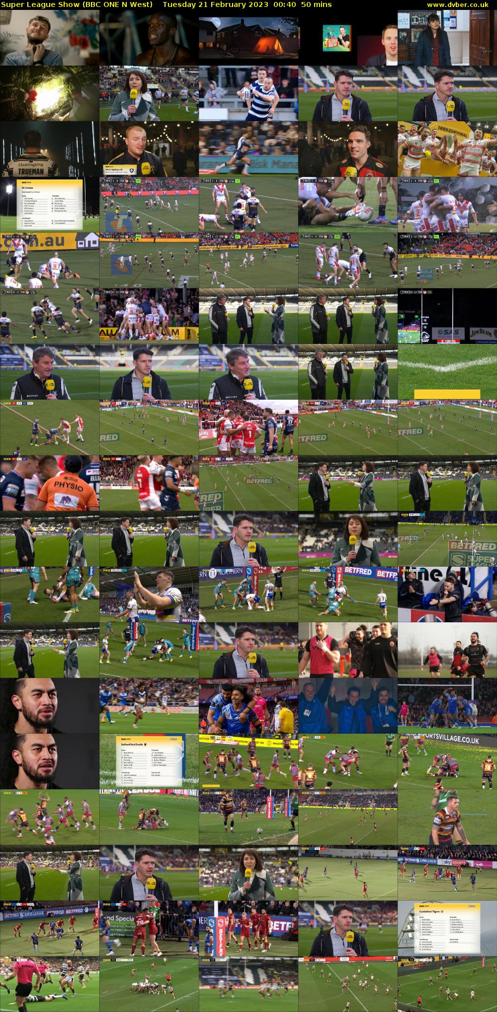 Super League Show (BBC ONE N West) Tuesday 21 February 2023 00:40 - 01:30