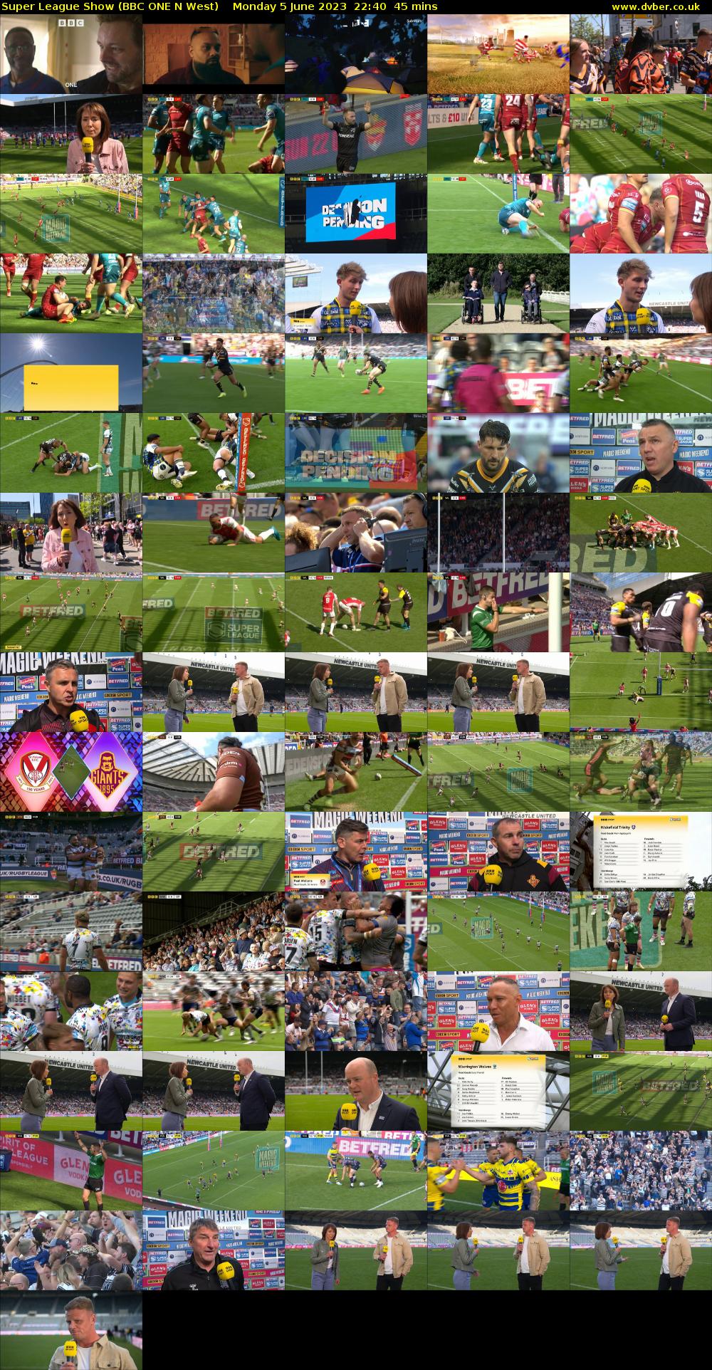 Super League Show (BBC ONE N West) Monday 5 June 2023 22:40 - 23:25