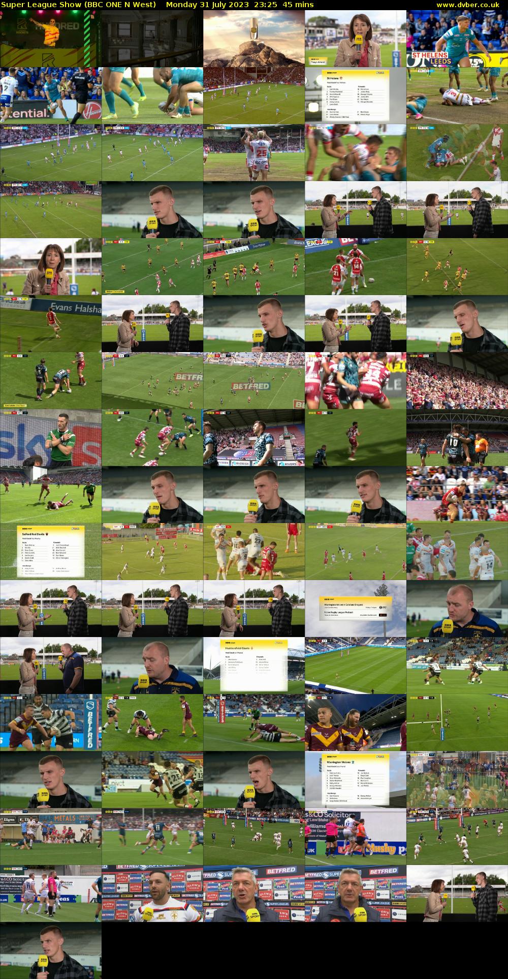 Super League Show (BBC ONE N West) Monday 31 July 2023 23:25 - 00:10
