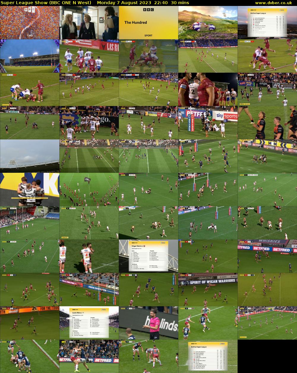 Super League Show (BBC ONE N West) Monday 7 August 2023 22:40 - 23:10