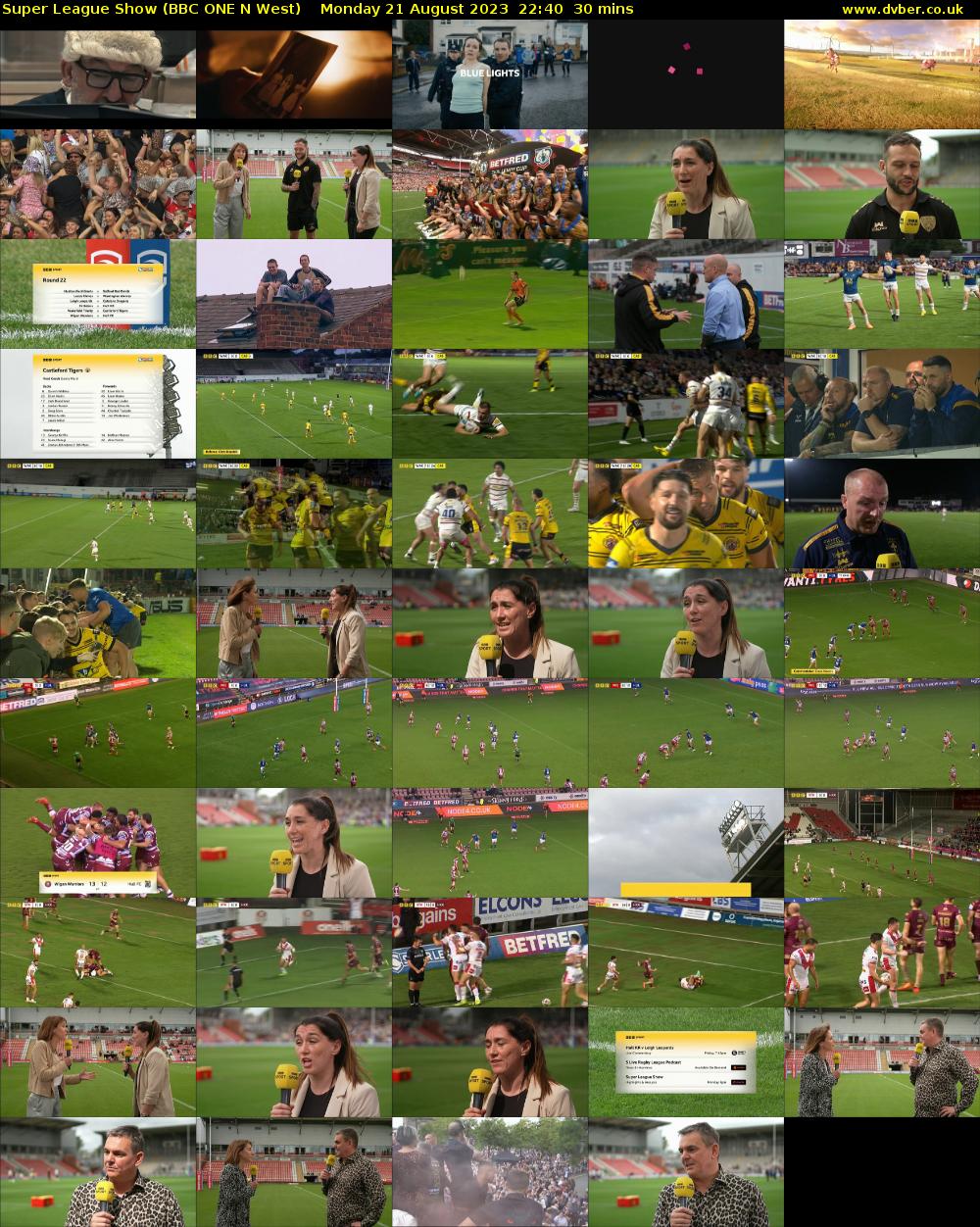 Super League Show (BBC ONE N West) Monday 21 August 2023 22:40 - 23:10