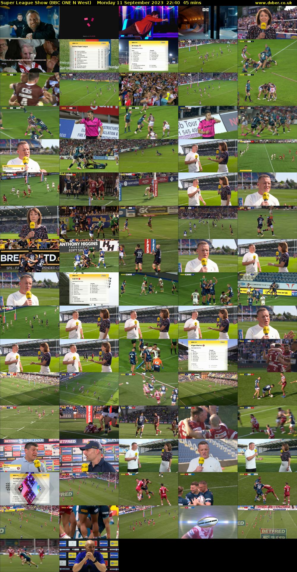 Super League Show (BBC ONE N West) Monday 11 September 2023 22:40 - 23:25