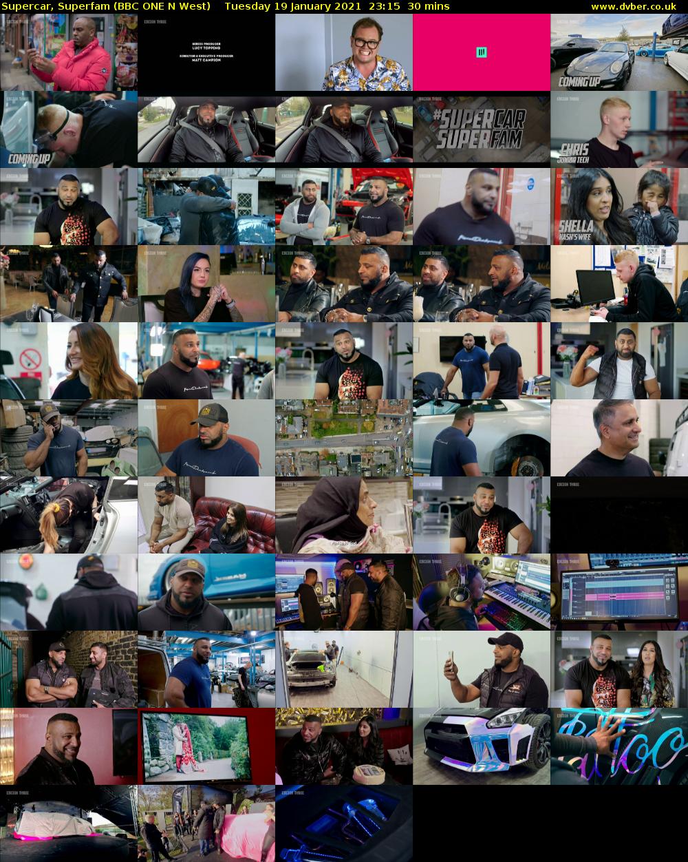 Supercar, Superfam (BBC ONE N West) Tuesday 19 January 2021 23:15 - 23:45