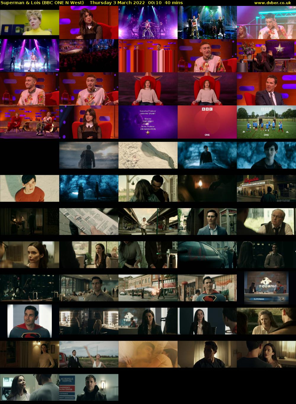 Superman & Lois (BBC ONE N West) Thursday 3 March 2022 00:10 - 00:50