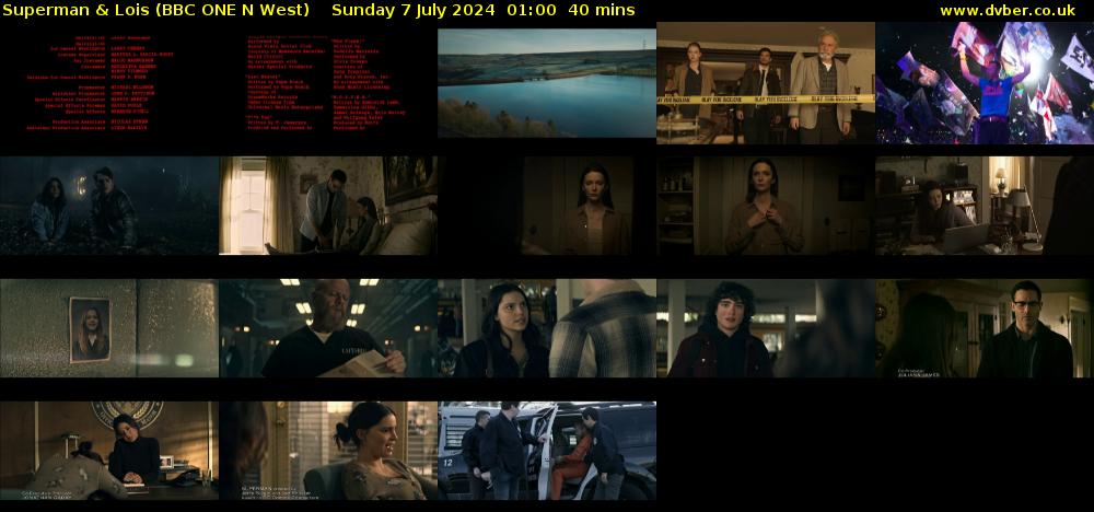 Superman & Lois (BBC ONE N West) Sunday 7 July 2024 01:00 - 01:40