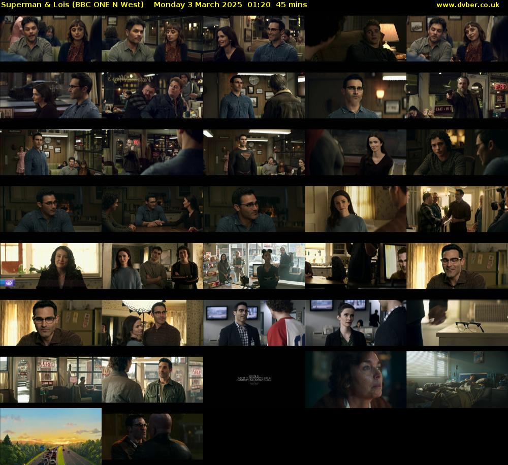 Superman & Lois (BBC ONE N West) Monday 3 March 2025 01:20 - 02:05
