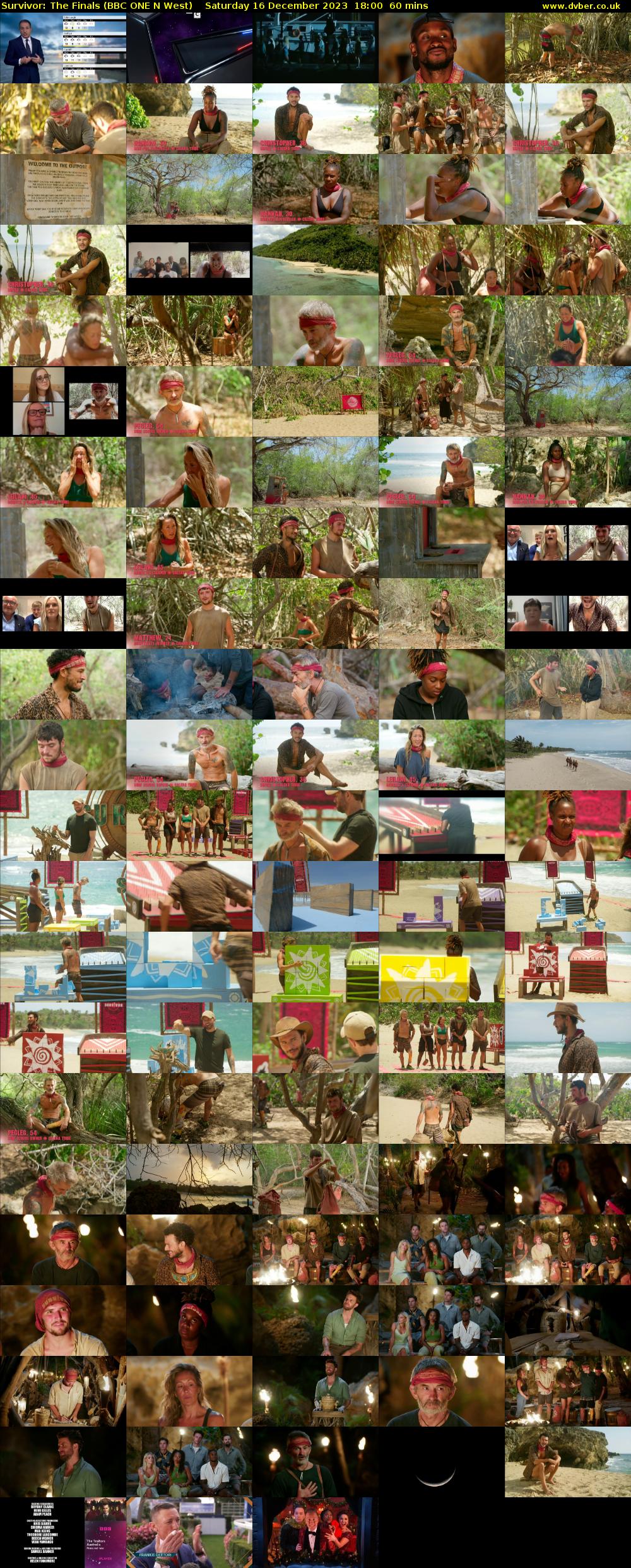 Survivor: The Finals (BBC ONE N West) Saturday 16 December 2023 18:00 - 19:00