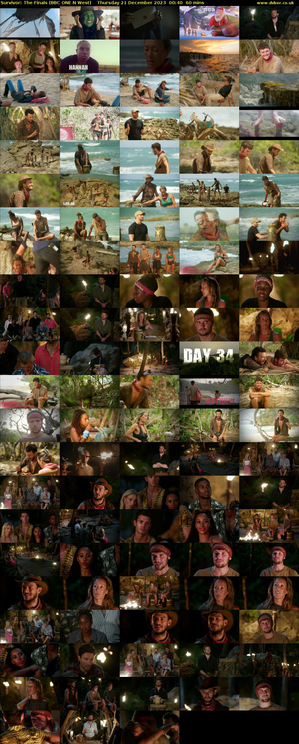 Survivor: The Finals (BBC ONE N West) Thursday 21 December 2023 00:40 - 01:40
