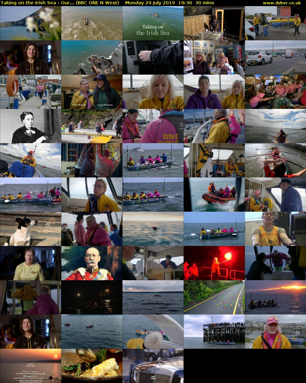 Taking on the Irish Sea - Our... (BBC ONE N West) Monday 29 July 2019 19:30 - 20:00