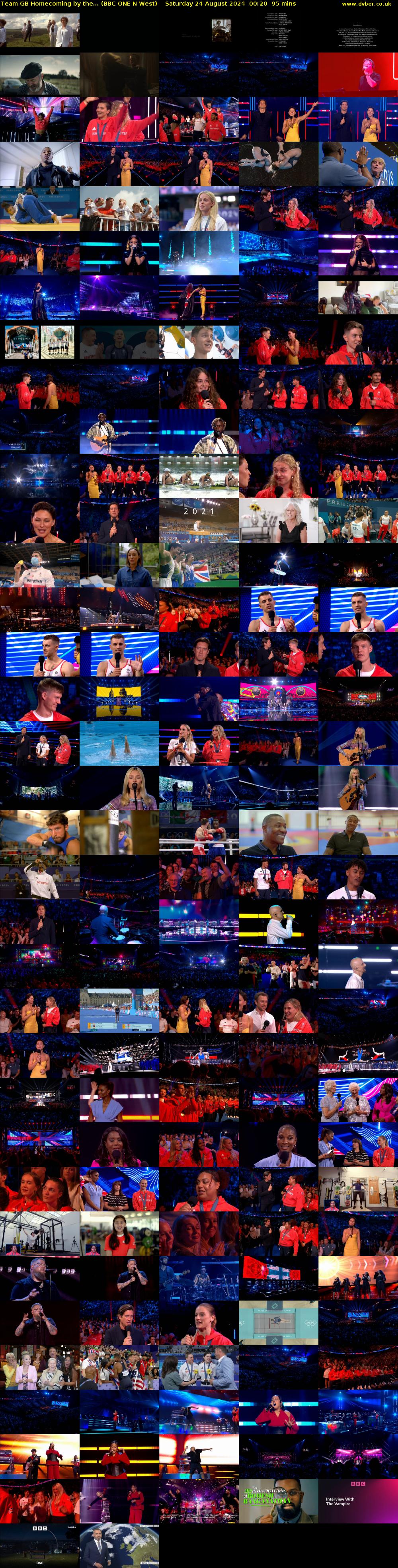 Team GB Homecoming by the... (BBC ONE N West) Saturday 24 August 2024 00:20 - 01:55