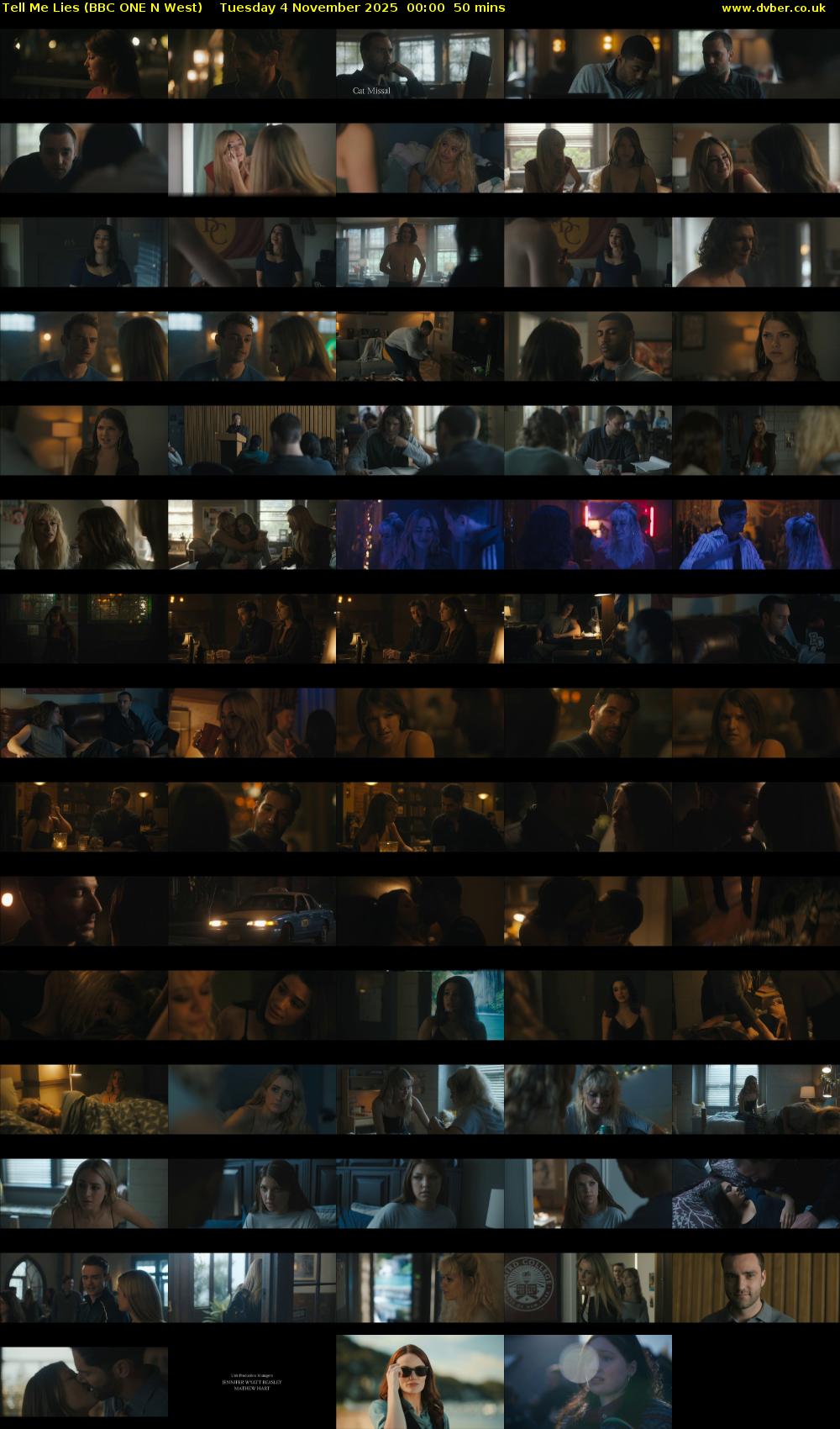 Tell Me Lies (BBC ONE N West) Tuesday 4 November 2025 00:00 - 00:50