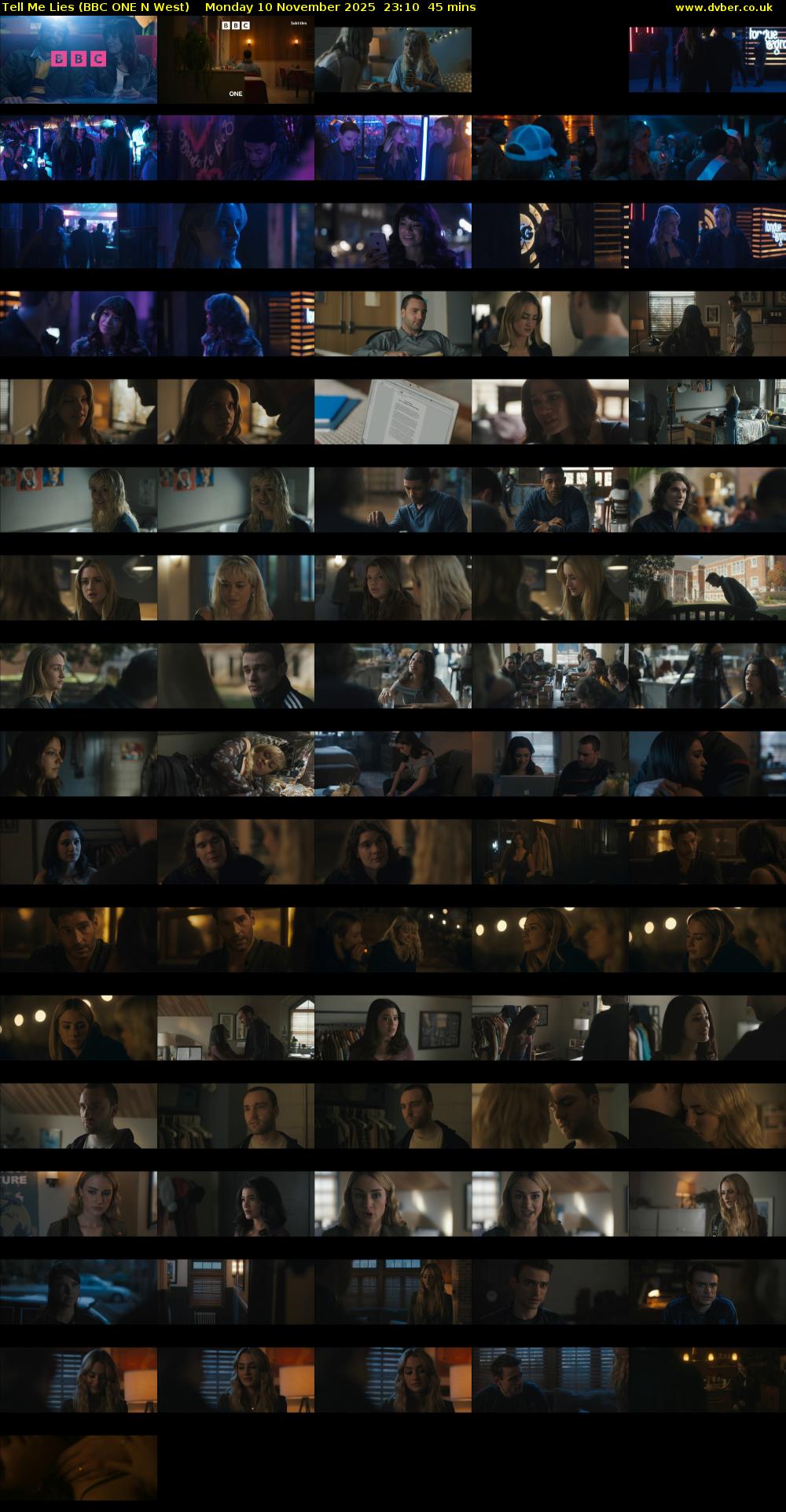 Tell Me Lies (BBC ONE N West) Monday 10 November 2025 23:10 - 23:55