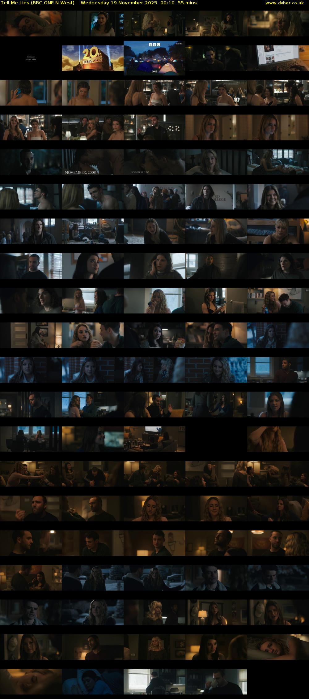 Tell Me Lies (BBC ONE N West) Wednesday 19 November 2025 00:10 - 01:05